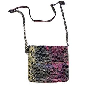 banana republic pink purple SPRING Festival Wear cross body snakeskin ch…